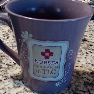 Inspirational Purple Mug with Nurses Quote